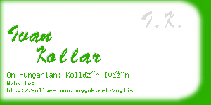 ivan kollar business card